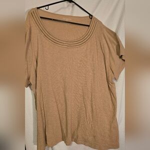 Talbots Beige Short Sleeve Top 3x